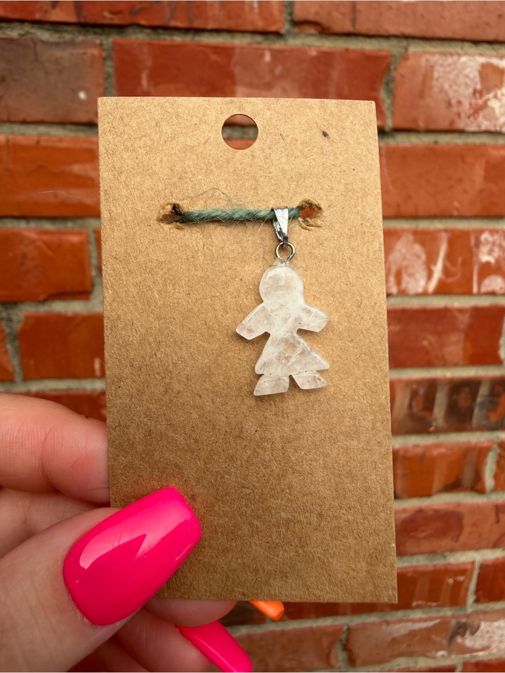 Clear Quartz person pendant